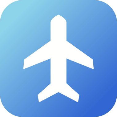 Gautifu Uçak Modu Glyph Vektör Simgesi