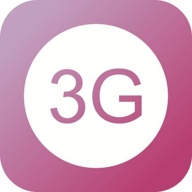 Beautifu 3g Glyph Vektör Simgesi