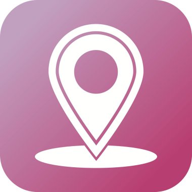 Güzel İşaretli Yer Kabartma Vektör Simgesi