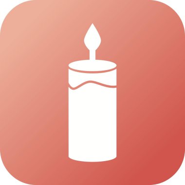 Güzel Mum Kabartma Vektör Simgesi