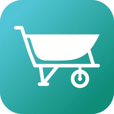 Güzel İnşaat Trolley Kabartma Vektör Simgesi