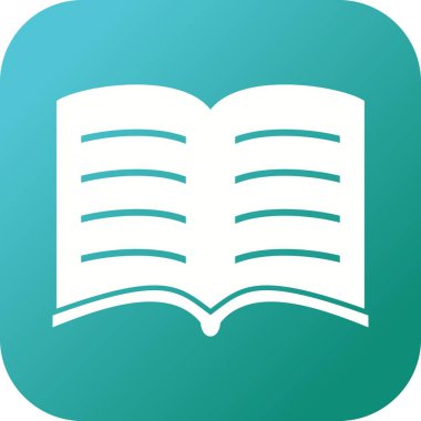 Güzel Açık Kitap Kabartma Vektörü Simgesi