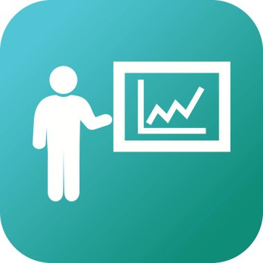 Güzel Sunum Glyph Vektör Simgesi