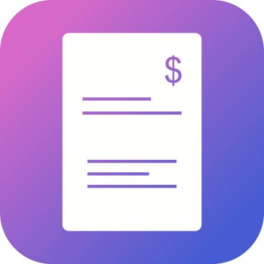 Güzel Fatura Kabartma Vektörü Simgesi