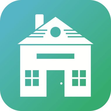 Güzel Ev Kabartma Vektörü Simgesi