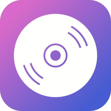 Güzel Cd Glyph Vektör Simgesi