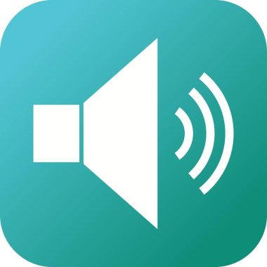 Güzel Gürültülü Sözcü Glyph Vektör Simgesi