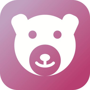 Güzel Ayı Kabartma Vektör Simgesi