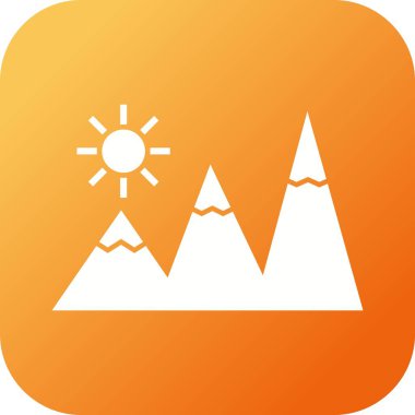 Glyph Vektör Simgesi Üzerinde Güzel Güneş Işığı