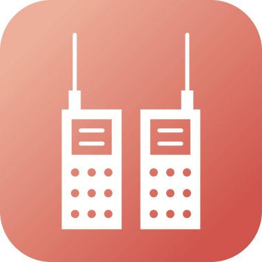 Güzel Telsiz Kabartma Vektör Simgesi