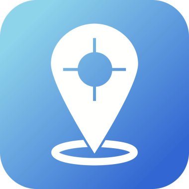 Güzel Parça Konumu Glyph Vektör Simgesi