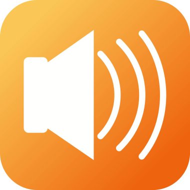 Güzel Gürültülü Sözcü Glyph Vektör Simgesi