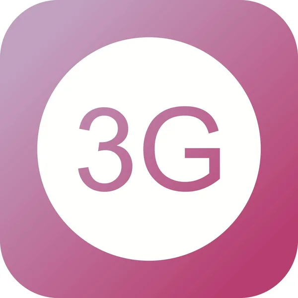 미가 푸 3G 글 리프 벡터 아이콘 — 스톡 벡터