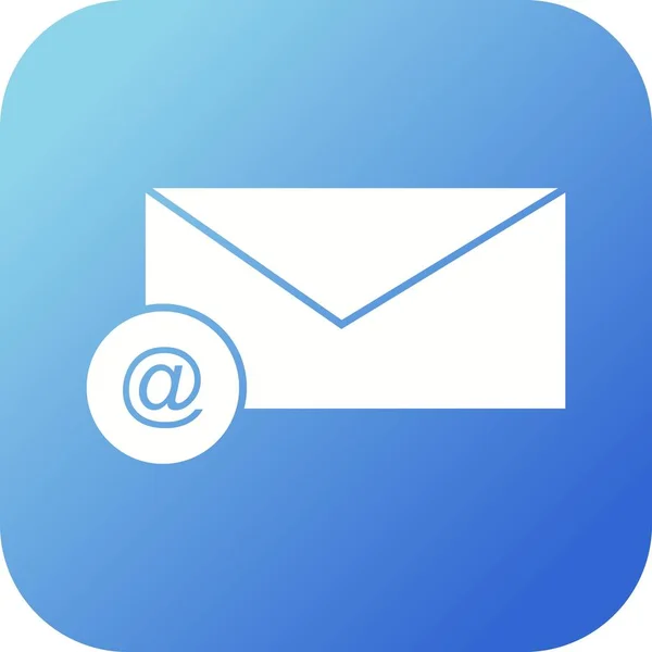 Güzel E- posta Glyph Vektör Simgesi