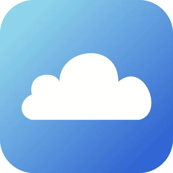 Beautiful Cloud Glyph Vector Icon — ストックベクタ