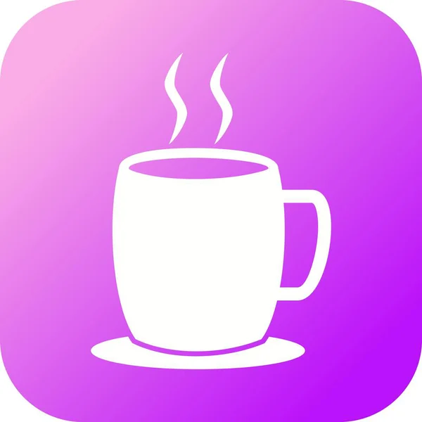 Гарний гарячий чай гліф Векторна іконка — стоковий вектор