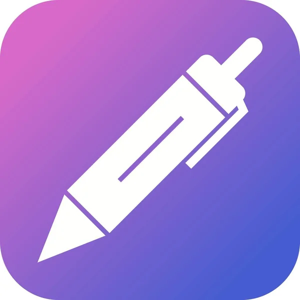 Magnifique stylo Glyphe Icône vectorielle — Image vectorielle