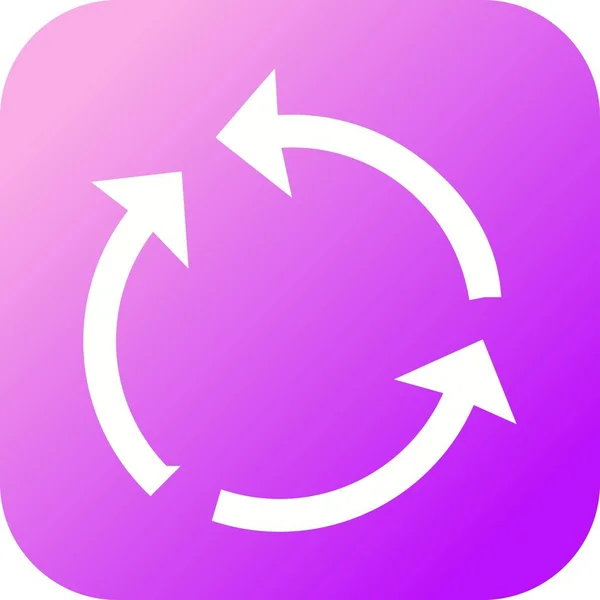 Beautiful Cycle Arrow Glyph Vector Icon — ストックベクタ