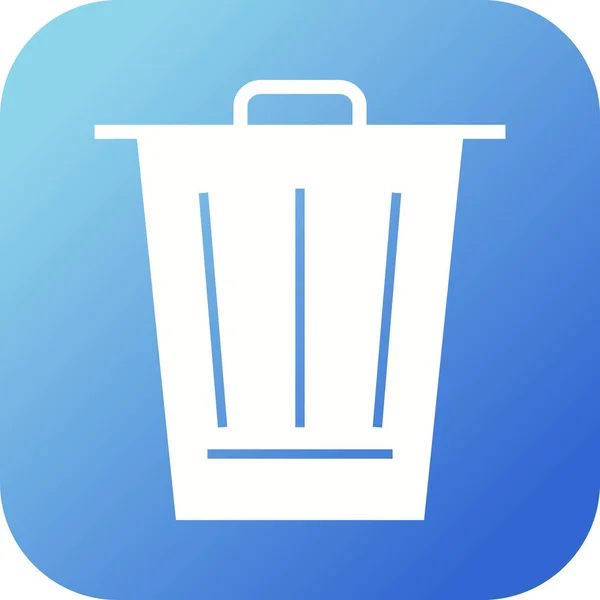 아름다운 dustbin Glyph vector icon — 스톡 벡터