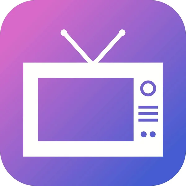 Schöne Fernsehglyphen-Vektor-Ikone — Stockvektor