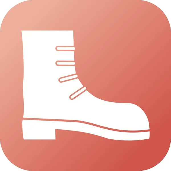 สวยงาม Long Boot Glyph เวกเตอร์ไอคอน — ภาพเวกเตอร์สต็อก