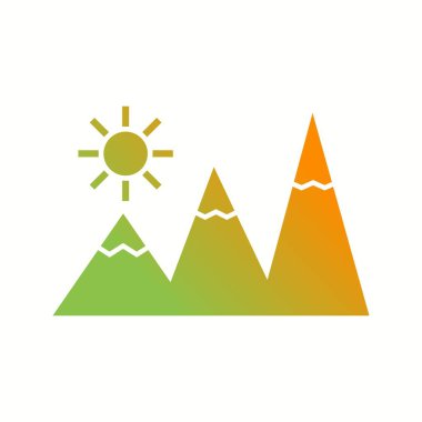 Glyph Vektör Simgesi Üzerinde Güzel Güneş Işığı