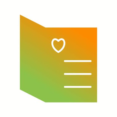 Güzel Açık Kart Kabartma Vektör Simgesi