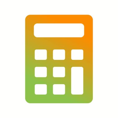 Güzel Hesap Makinesi Glyph Vektör Simgesi