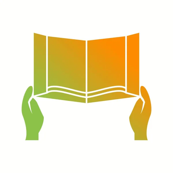 Krásné čtení knihy Glyph vektorové ikony — Stockový vektor