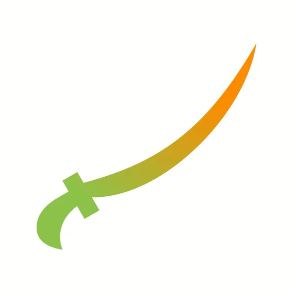 Frumos Arabic Sword Glyph Vector Icon — Vector de stoc