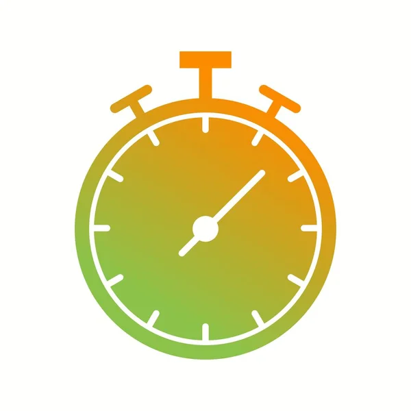 Belle horloge Glyphe Icône vectorielle — Image vectorielle
