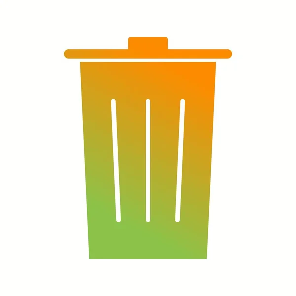 아름다운 dustbin Glyph vector icon — 스톡 벡터