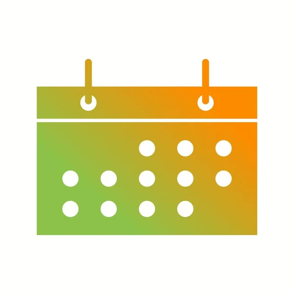 Hermoso calendario Glifo Vector icono — Vector de stock