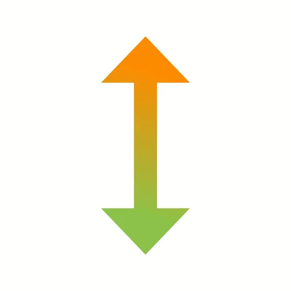 Schöne nach oben nach unten Glyphen-Vektor-Symbol — Stockvektor