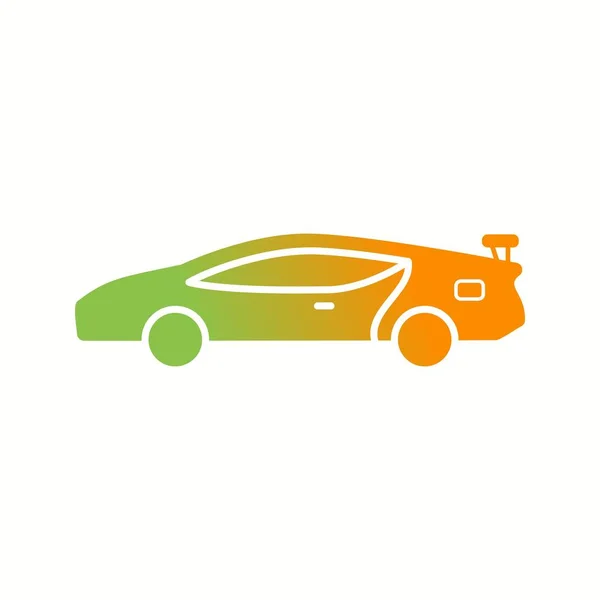 Beautiful Sports Car Glyph Vector Icon — ストックベクタ