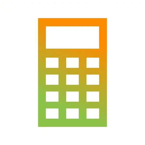 Mooie Calculator Glyph Vector Ikoon — Stockvector