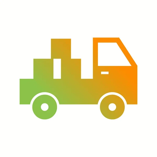 Gyönyörű pickup teherautó Glyph vektor ikon — Stock Vector