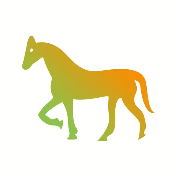 Krásný kůň Glyph Vector Icon — Stockový vektor