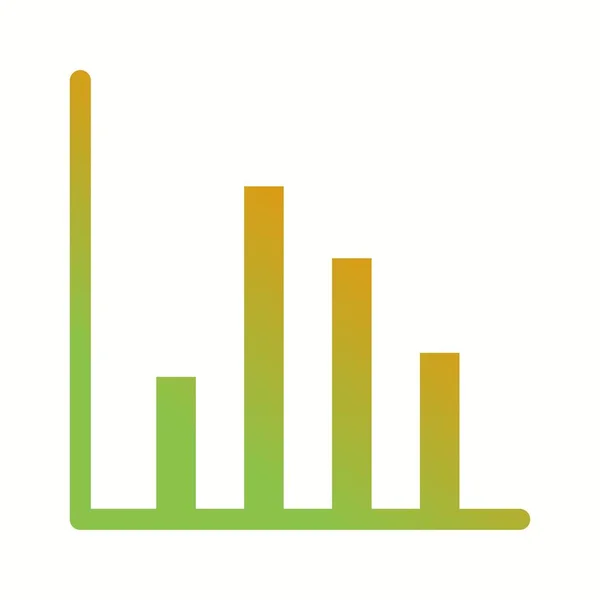 Belle ligne graphique Icône vectorielle Glyphe — Image vectorielle