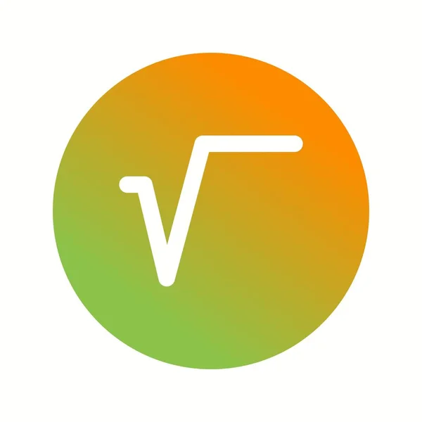 Schöne Quadratwurzel Symbol Glyphen-Vektorsymbol — Stockvektor