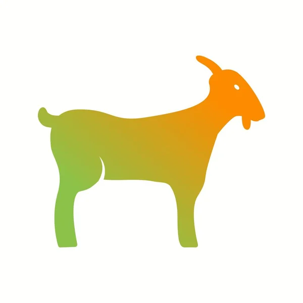Piękna ikona Goat Glyph Vector — Wektor stockowy