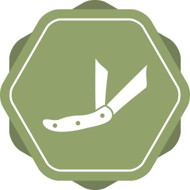 Güzel Bıçak Kabartma Vektör Simgesi