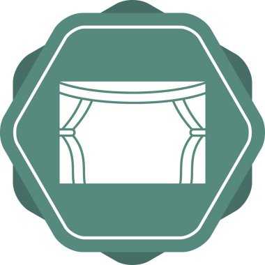 Güzel Sinema Salonu Kabartma Vektör Simgesi