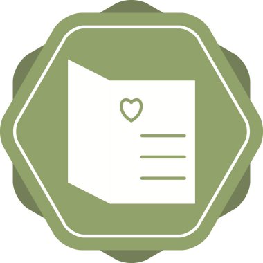 Güzel Açık Kart Kabartma Vektör Simgesi