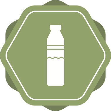 Güzel Su Şişesi Kabartma Vektörü Simgesi