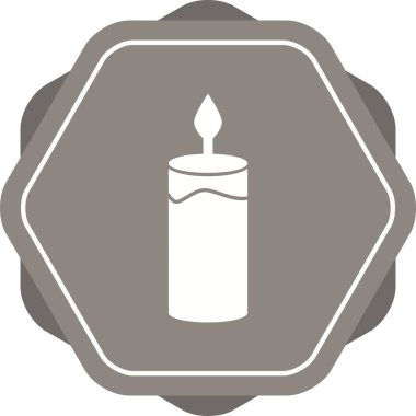 Güzel Mum Kabartma Vektör Simgesi