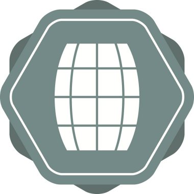 Güzel Fıçı Kabartma Vektör Simgesi