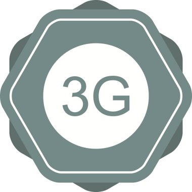 Beautifu 3g Glyph Vektör Simgesi