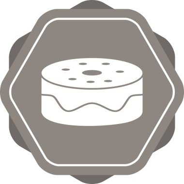 Güzel Pasta Kabartma Vektörü Simgesi