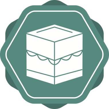 Güzel Khana Kaba Glyph Vektör Simgesi